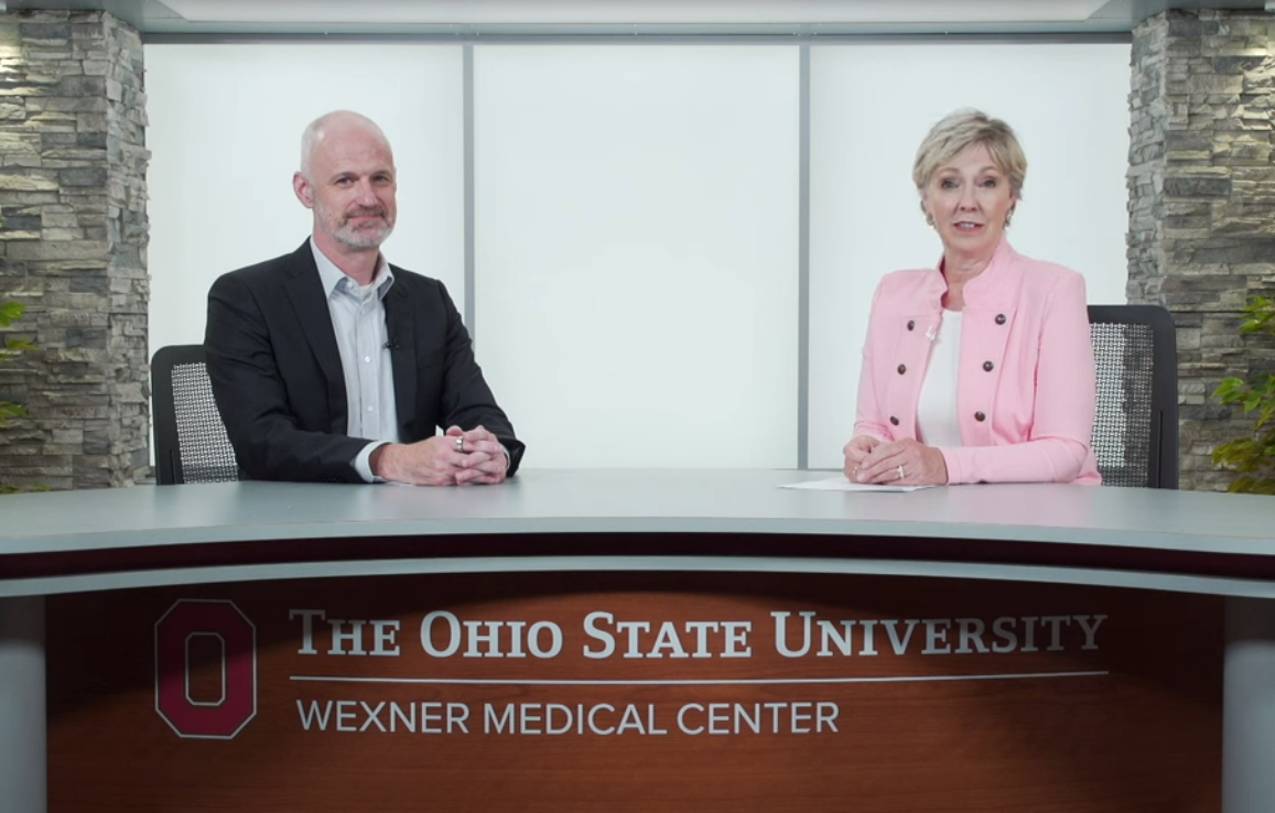 Stephen Kolb, MD, PhD being interviewed for Ohio State Health Talks